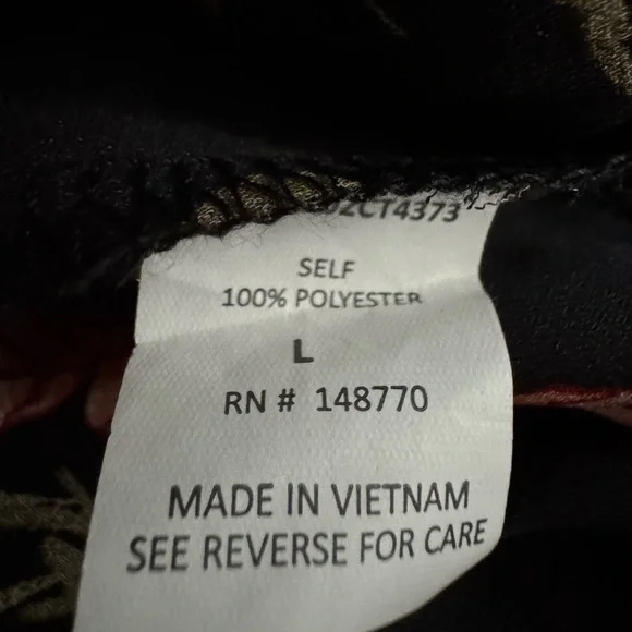 Sienna Sky Black and Red Orange Floral Blouse - Picture 6 of 7